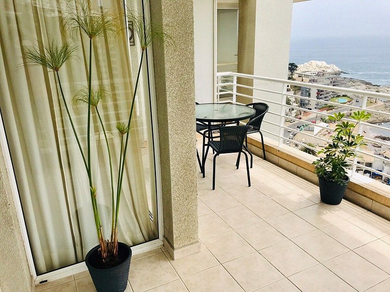 Wonderful sea view Euromarina building, Reñaca Cochoa