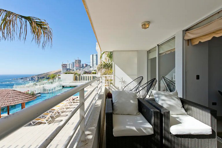 Playa Cochoa - Reñaca Depto. Primera Vista al Mar