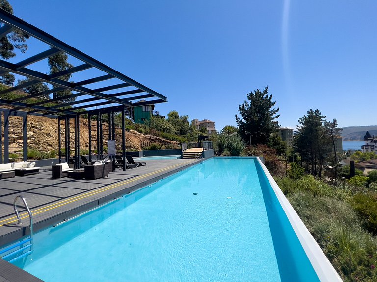 Hermoso y nuevo departamento con gran vista - Papudo