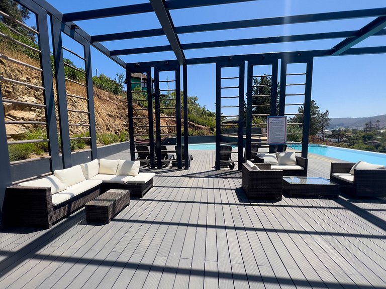 Hermoso y nuevo departamento con gran vista - Papudo