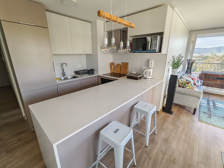 Depto con vista a la playa para 5 personas Papudo