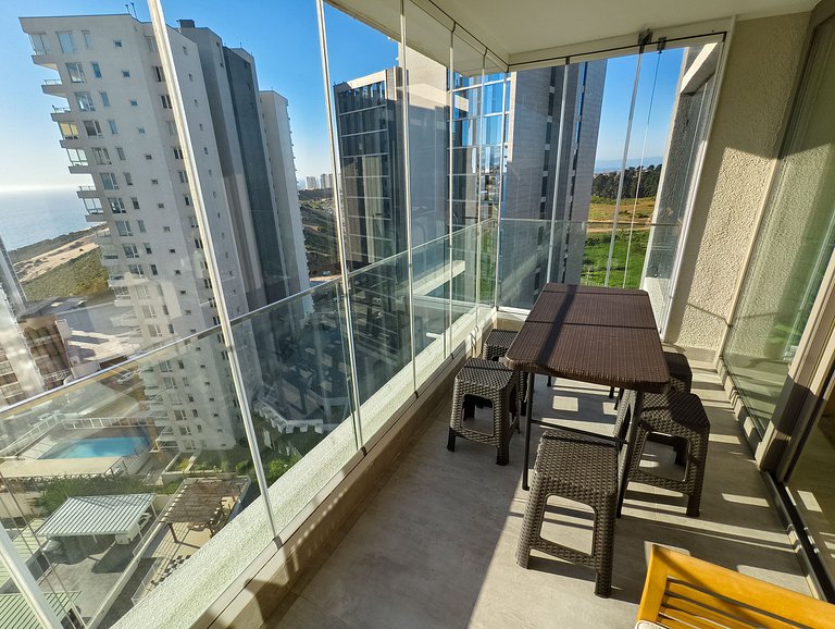 Dpto en Reñaca con espectacular terraza y piscina