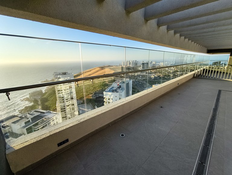 Dpto en Reñaca con espectacular terraza y piscina
