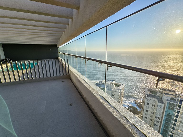 Dpto en Reñaca con espectacular terraza y piscina