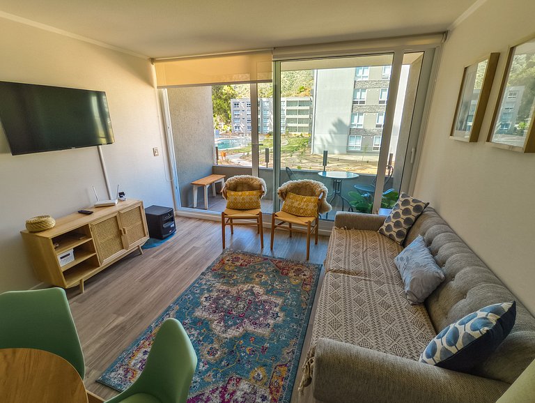 Apt for 7 in Puyai - WiFi, pool, and barbecue area