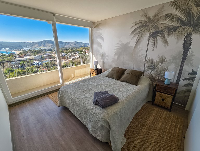 Depto. para 6 Hermosa Vista a la Playa Chica