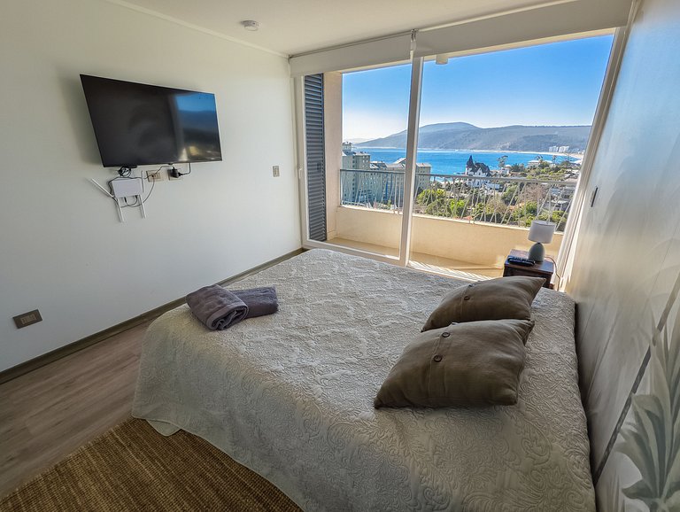 Depto. para 6 Hermosa Vista a la Playa Chica