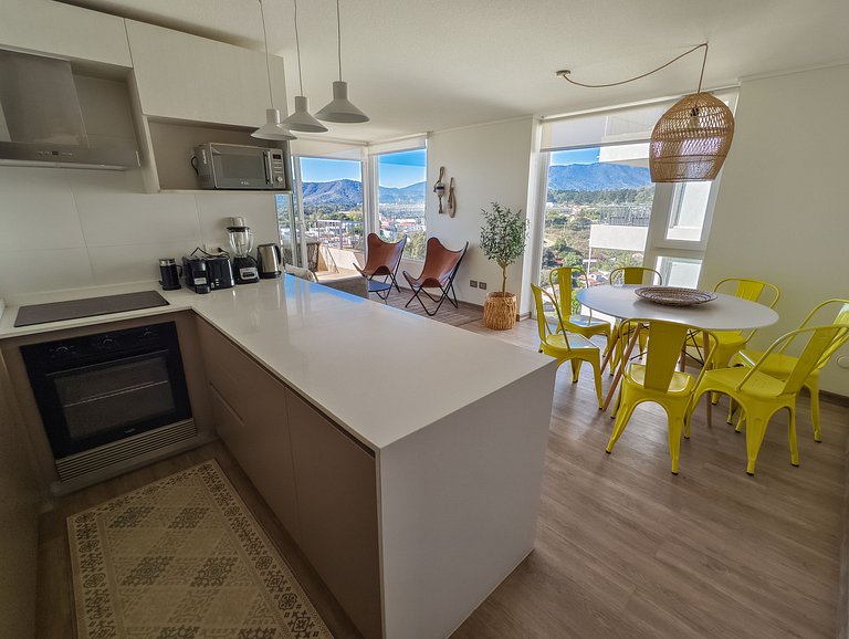 Depto. para 6 Hermosa Vista a la Playa Chica