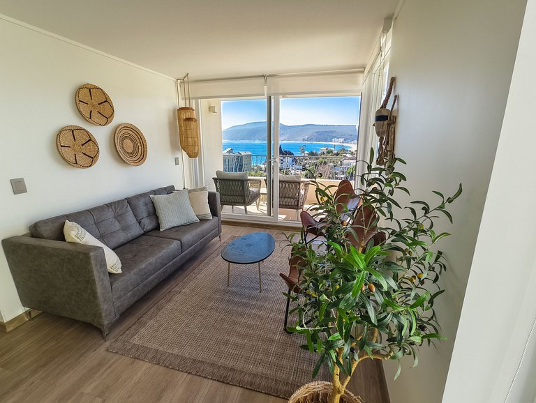 Depto. para 6 Hermosa Vista a la Playa Chica