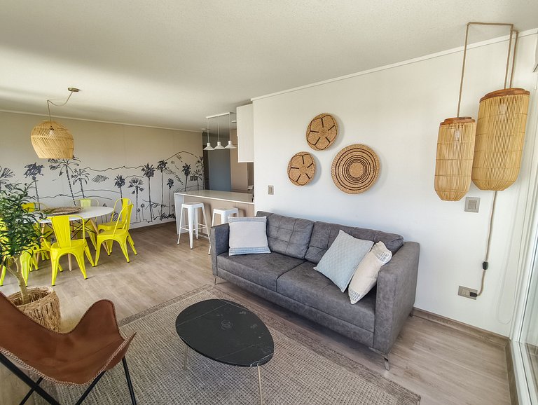 Depto. para 6 Hermosa Vista a la Playa Chica