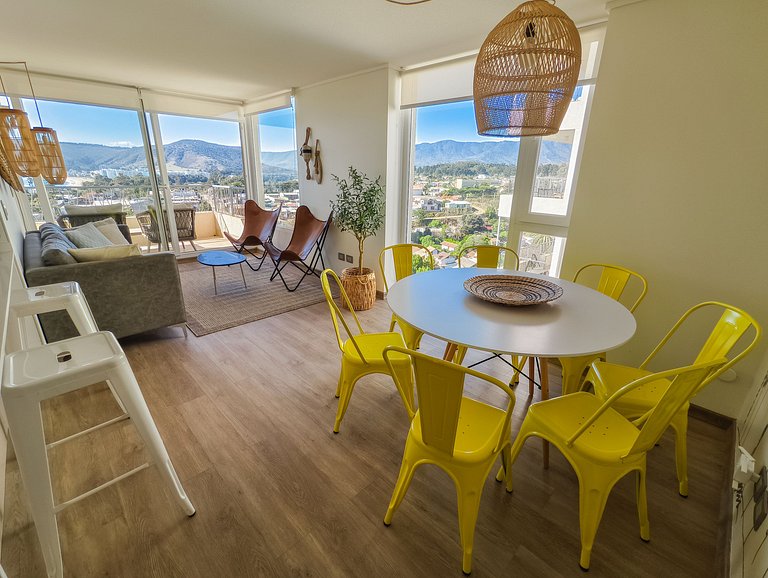 Depto. para 6 Hermosa Vista a la Playa Chica