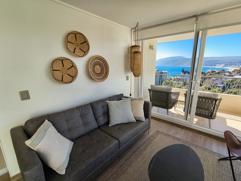 Depto. para 6 Hermosa Vista a la Playa Chica