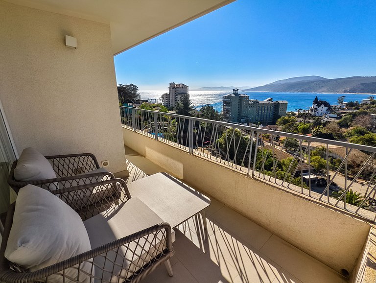 Depto. para 6 Hermosa Vista a la Playa Chica