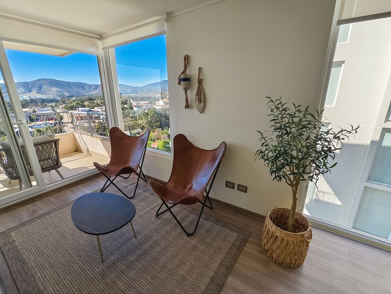 Depto. para 6 Hermosa Vista a la Playa Chica