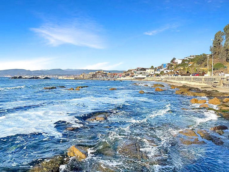 Encanto costero: depto. Bahía Pelícanos para 2