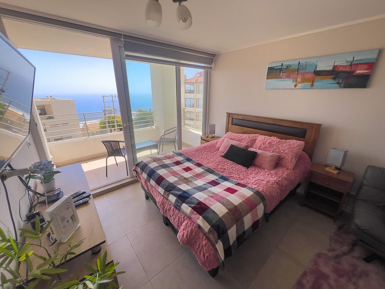 Depto para 2 en Reñaca - Vista al Mar y céntrico