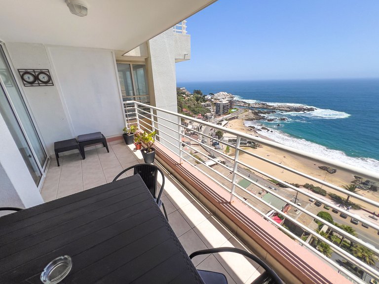 Wonderful sea view Euromarina building, Reñaca Cochoa