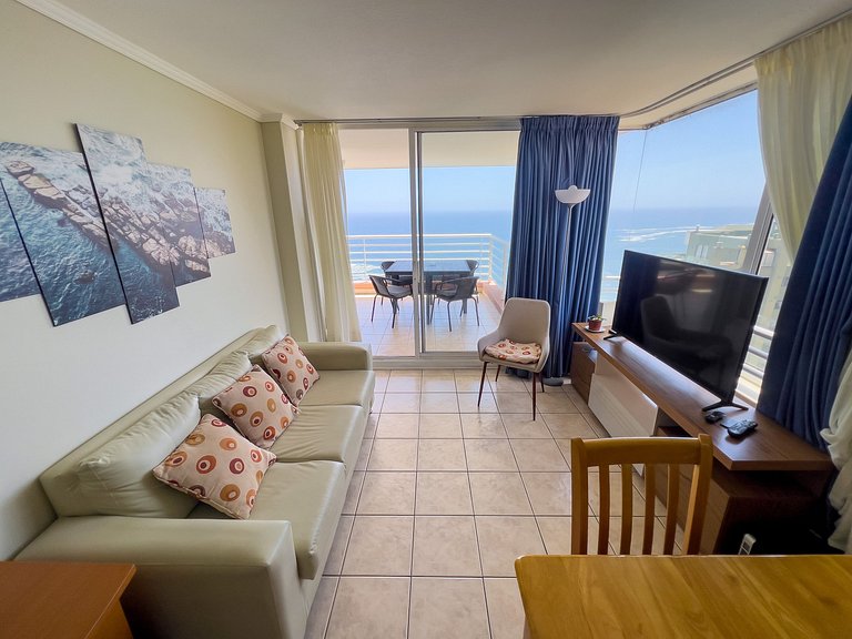 Wonderful sea view Euromarina building, Reñaca Cochoa