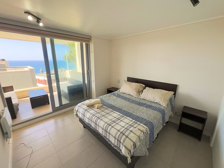 Depto grande con amplia terraza para 5 personas