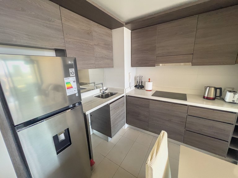 Depto grande con amplia terraza para 5 personas