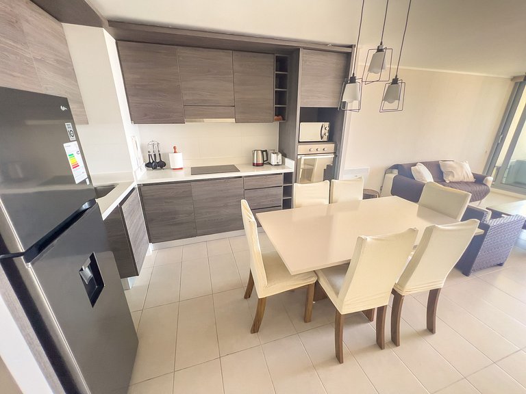 Depto grande con amplia terraza para 5 personas