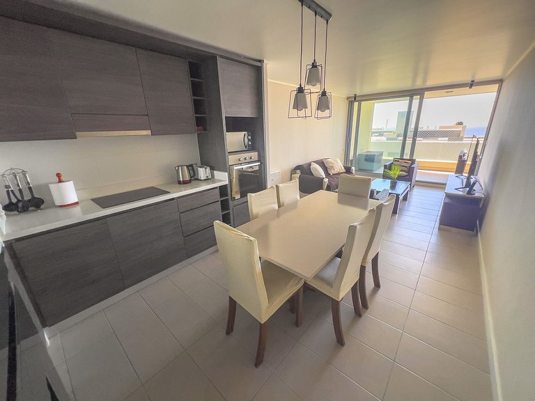 Depto grande con amplia terraza para 5 personas