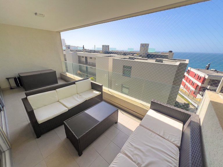 Depto grande con amplia terraza para 5 personas