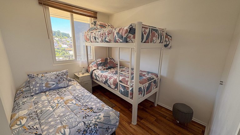 Depto para 6 en Villarrica con vista lago y volcán