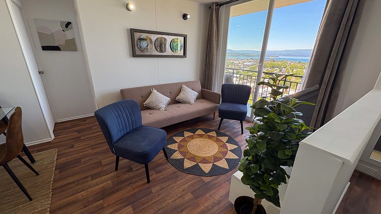 Dpto para 6 en Villarrica con vista lago y volcán