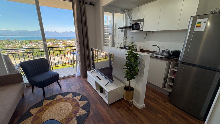 Dpto para 6 en Villarrica con vista lago y volcán