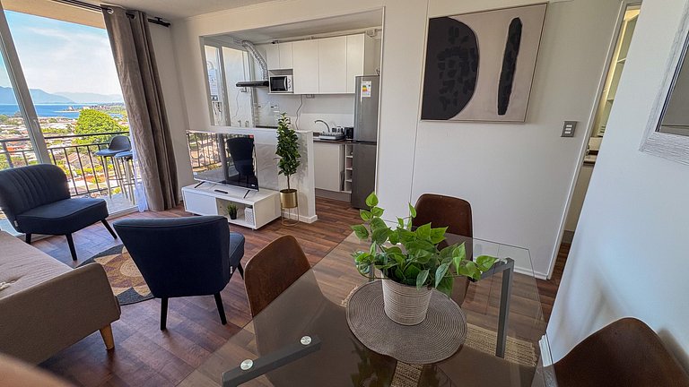 Dpto para 6 en Villarrica con vista lago y volcán