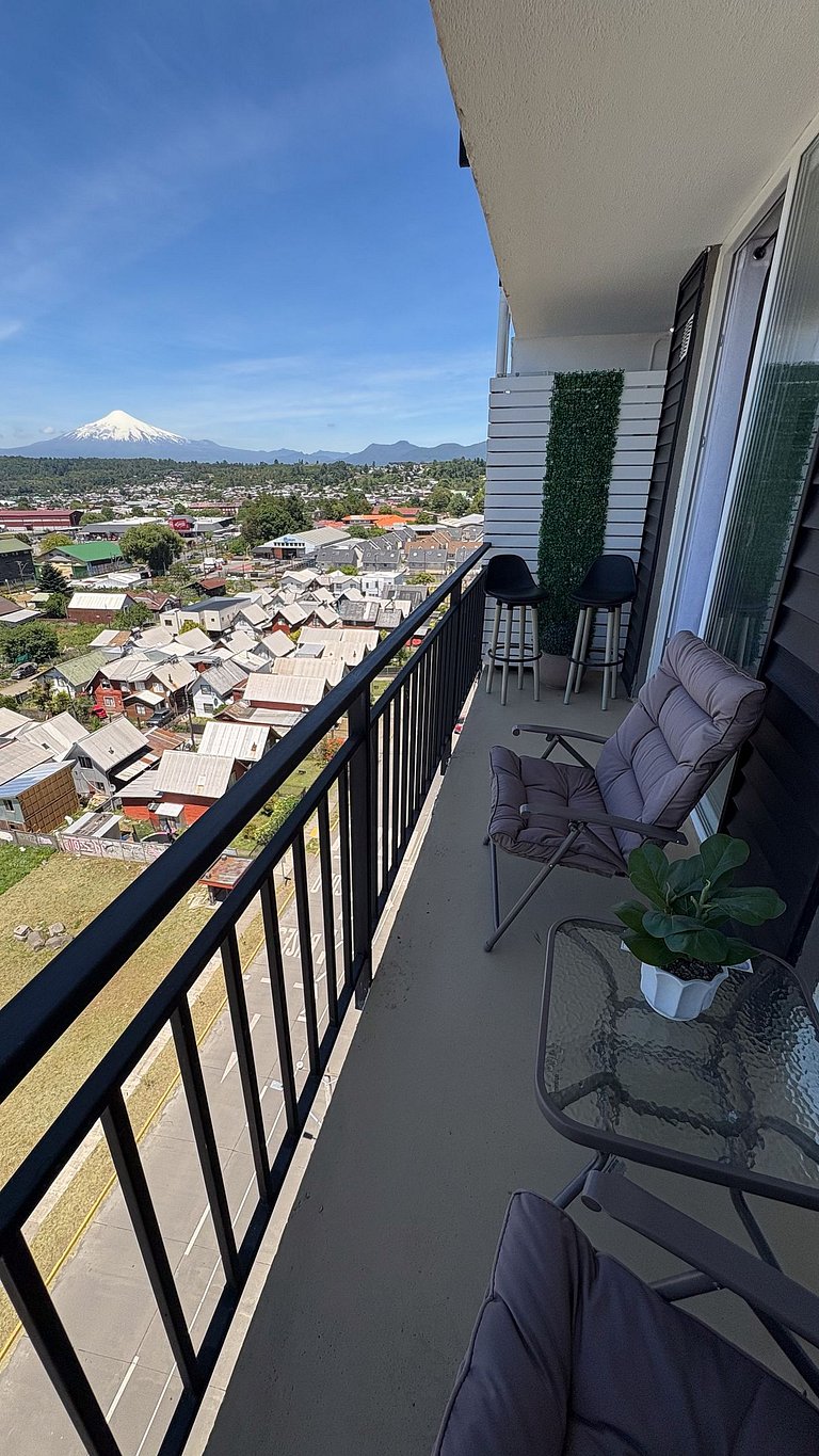 Dpto para 6 en Villarrica con vista lago y volcán