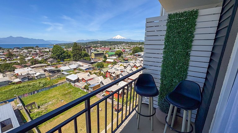 Depto para 6 en Villarrica con vista lago y volcán