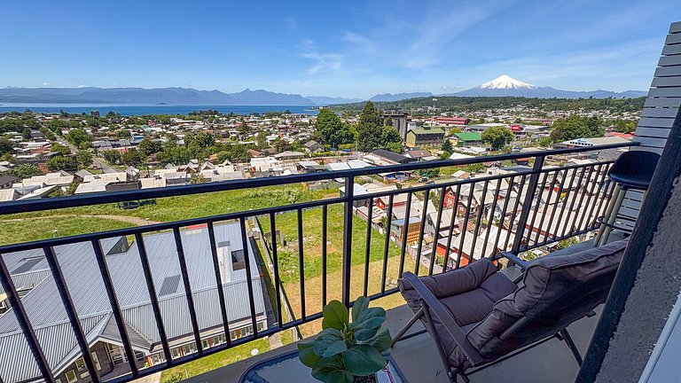 Depto para 6 en Villarrica con vista lago y volcán