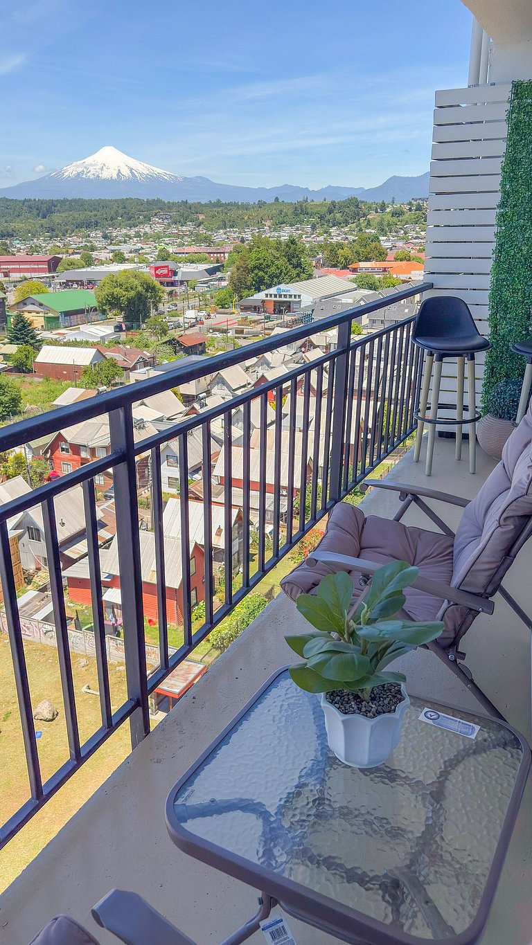 Depto para 6 en Villarrica con vista lago y volcán