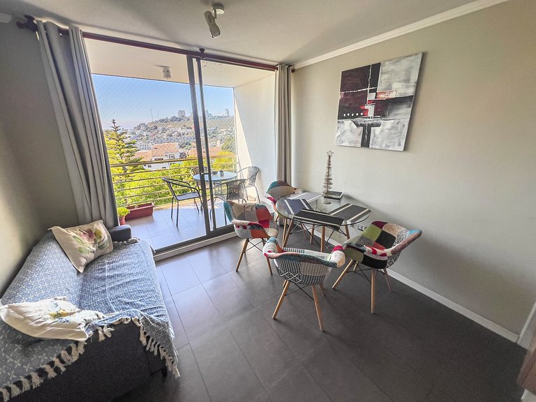 Cómodo y familiar depto. en Reñaca para 4