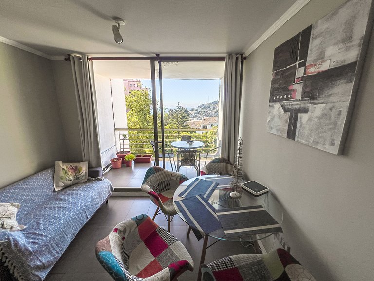 Cómodo y familiar depto. en Reñaca para 4