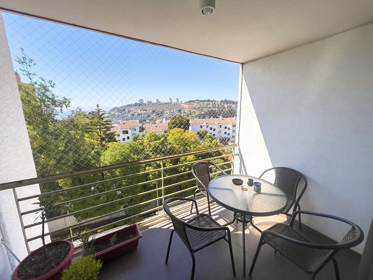 Cómodo y familiar depto. en Reñaca para 4