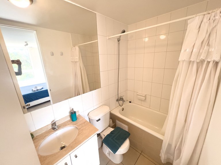 Depto para 5 con vista al mar a pasos de la playa