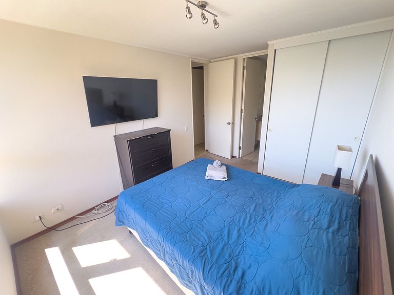 Depto para 5 con vista al mar a pasos de la playa