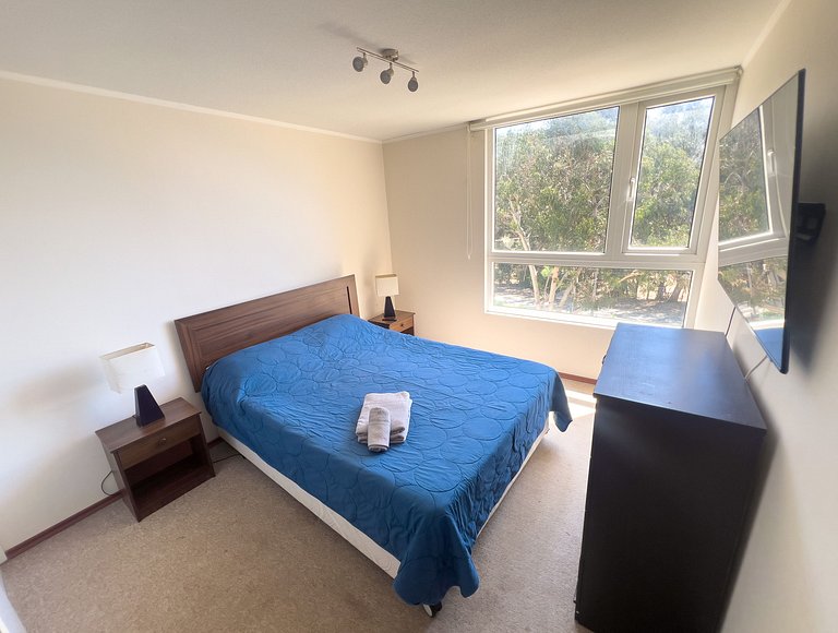 Depto para 5 con vista al mar a pasos de la playa