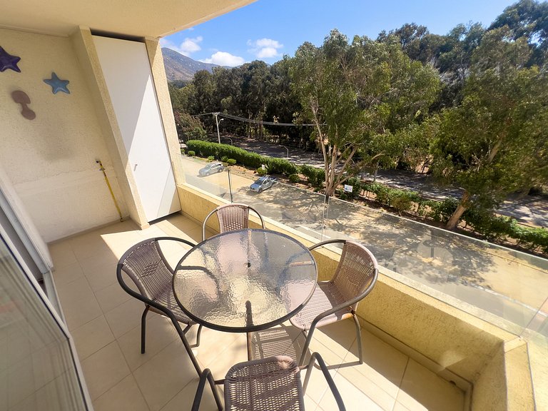 Depto para 5 con vista al mar a pasos de la playa