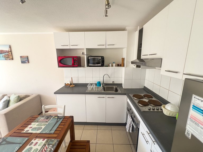 Depto para 5 con vista al mar a pasos de la playa