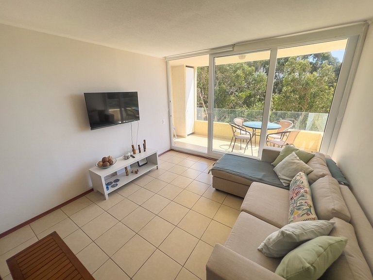 Depto para 5 con vista al mar a pasos de la playa