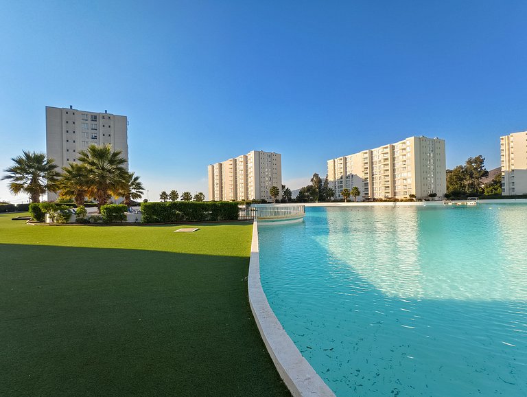 Depto para 5 con vista al mar a pasos de la playa