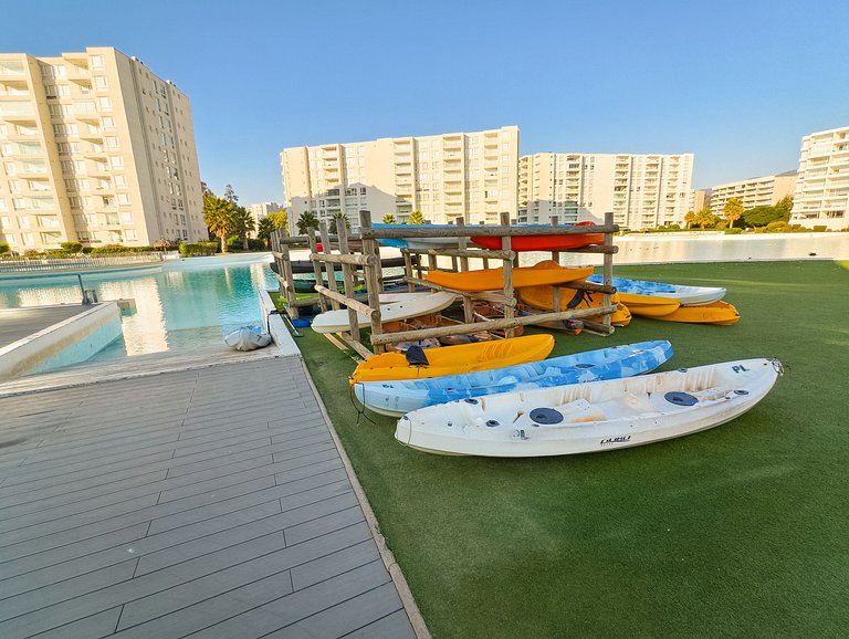 Depto para 5 con vista al mar a pasos de la playa