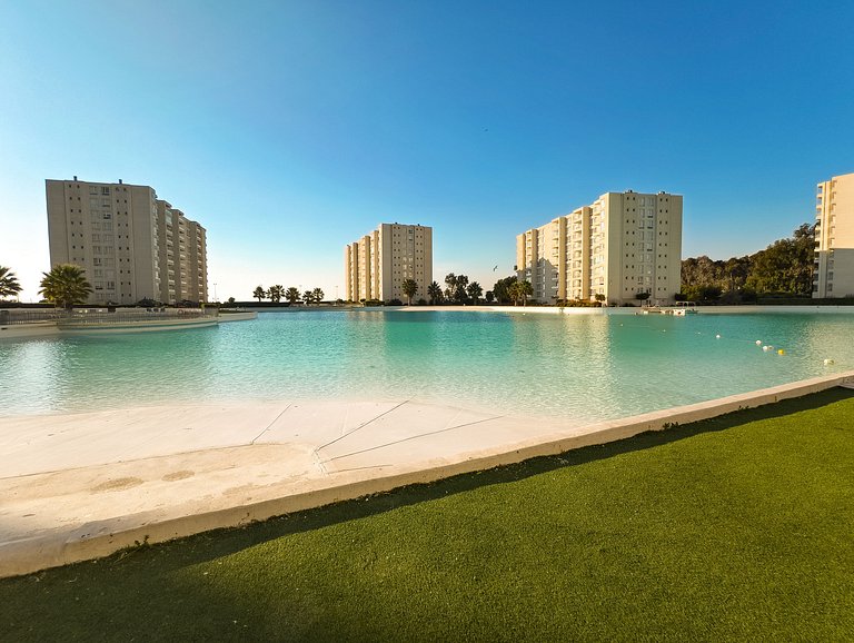 Depto para 5 con vista al mar a pasos de la playa