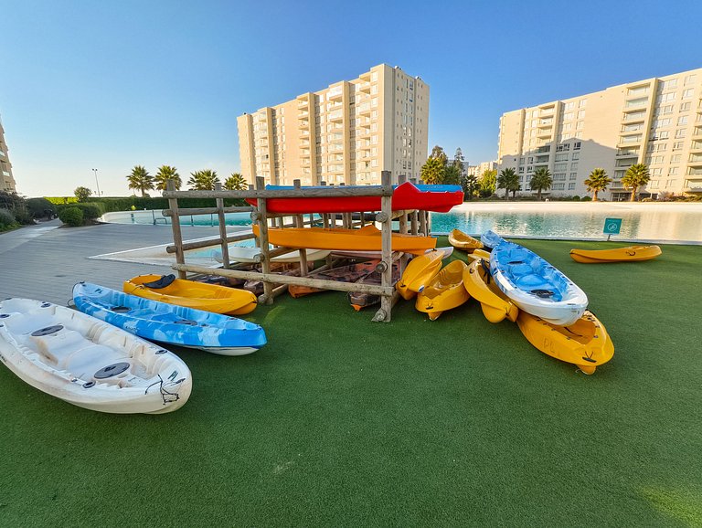 Depto para 5 con vista al mar a pasos de la playa