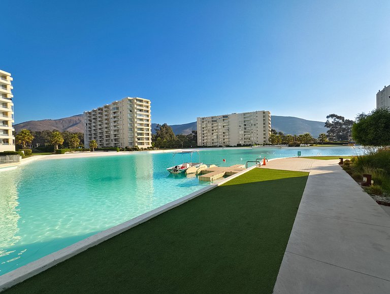 Depto para 5 con vista al mar a pasos de la playa