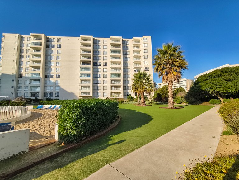 Depto para 5 con vista al mar a pasos de la playa